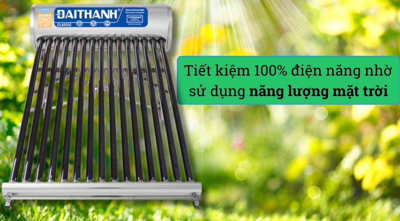 Máy nước nóng năng lượng mặt trời đai thành 160L classic