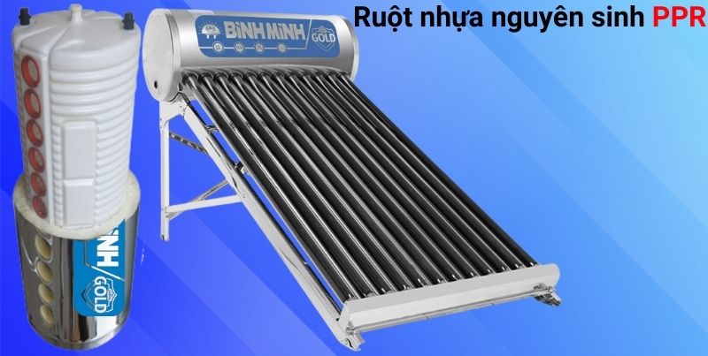Máy nước nóng năng lượng mặt trời PPR Bình Minh